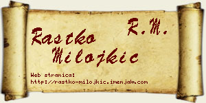 Rastko Milojkić vizit kartica